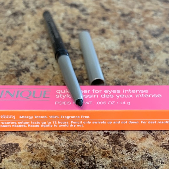 NIB Clinique quickliner for eyes intense trial size intense ebony black - Picture 8 of 8